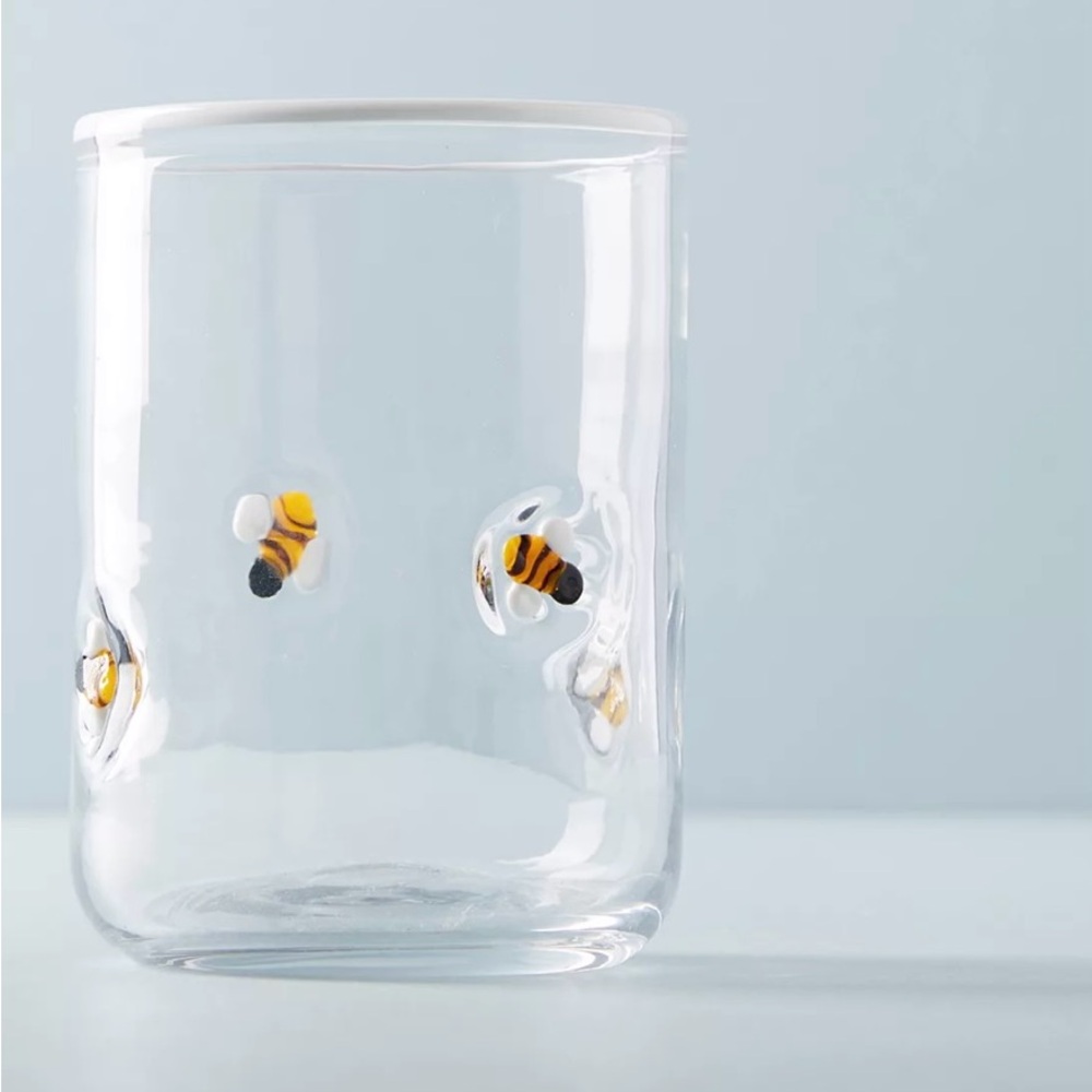 Anthropologie Bee Icon Juice Glass